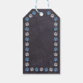 黒板ブルーボーイポープリントベビーシャワー ギフトタグ (裏面)