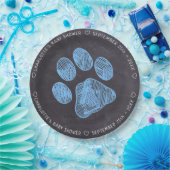 黒板ブルーポープリントベビーシャワー ペーパープレート (パーティー)