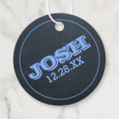 黒板ブルー名ロゴ フェイバータグ (正面)