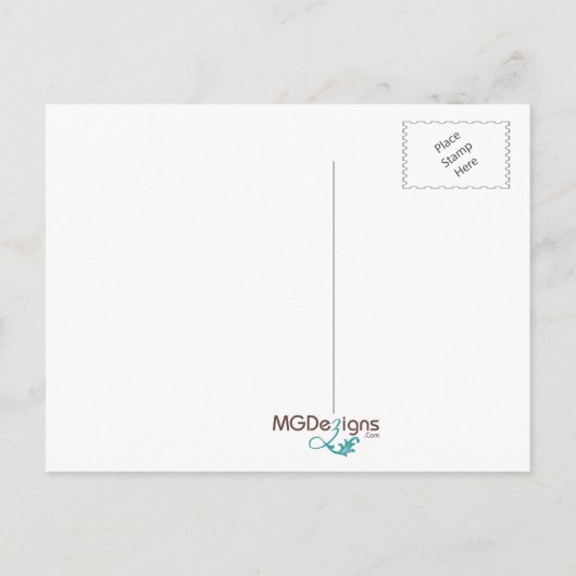 黒板ブルー新生児少年の写真発表 案内ポストカード (裏面)