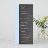 黒板ブルー結婚式 プログラム (スタンド正面)