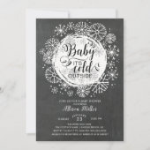 黒板ベビーザコールドアウトサイド招待状 招待状 (正面)