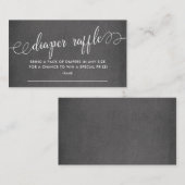 黒板ベビーシャワーおむつラッフルチケット エンクロージャーカード (正面/裏面)