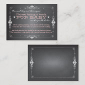 黒板ベビーシャワーブック挿入要求カード エンクロージャーカード (正面/裏面)