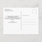 黒板ベビーパーソナライズされた4フォトコラージュ誕生 案内ポストカード (裏面)