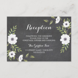 黒板ペイントのハナギンチャク - 受付カード エンクロージャーカード