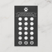 黒板ペット足のロイヤリティプログラム ロイヤリティカード (裏面)