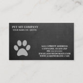 黒板ペモダンットシッター。ロイヤリティカード 名刺 (裏面)