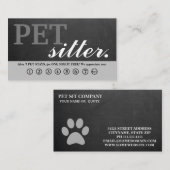 黒板ペモダンットシッター。ロイヤリティカード 名刺 (正面/裏面)