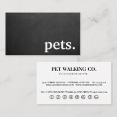 黒板ペモダンット。ロイヤリティパンチカード 名刺 (正面/裏面)