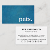 黒板ペモダンット。ロイヤリティパンチカード 名刺 (正面/裏面)