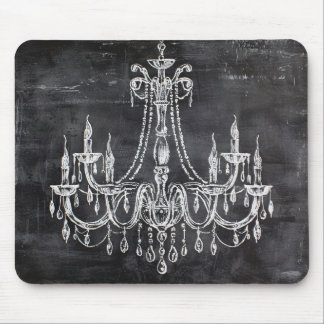 黒板ホワイトチョークシャンデリア マウスパッド