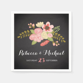 黒板ボタニカルナプキン スタンダードカクテルナプキン