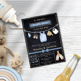 黒板ボーイズビールベイビーシャワー招待状 招待状