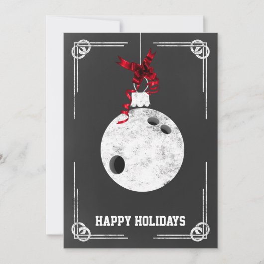 黒板ボーリングクリスマスカード シーズンカード (正面)