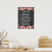 黒板ポスター 結婚式のゲストブックポスター ポスター (キッチン)