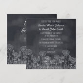 黒板ポピー結婚式招待状 招待状 (正面/裏面)