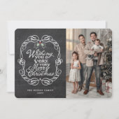 黒板ミスタントリースクリプトメリークリスマスフォト シーズンカード (正面)