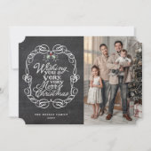 黒板ミスタントリースクリプトメリークリスマスフォト シーズンカード (正面)