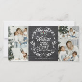 黒板ミスタントリースクリプトメリークリスマスフォト シーズンカード (正面)