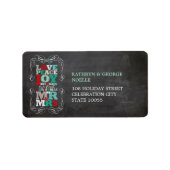 黒板ミスタントーヴィンテージ第1クリスマスアドレス ラベル (正面)