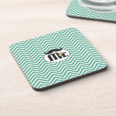 黒板ミスター・イエローとグリーン・ジグザグシェブロン コースター (左側)