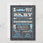 黒板ムスタヒボーイベビーシャワー招待状 招待状 (正面)