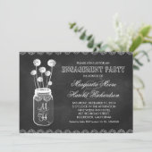 黒板メイスンジャー婚約パーティ招待状 招待状 (スタンド正面)