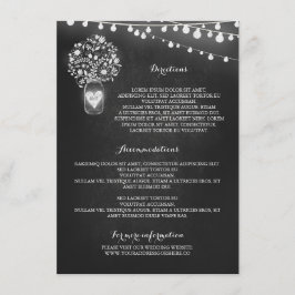 黒板メイスン結婚ジャーの詳細カード エンクロージャーカード