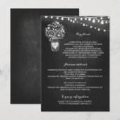 黒板メイスン結婚ジャーの詳細カード エンクロージャーカード (正面/裏面)