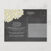 黒板メイスン・ジャーとアジサイが日付を保存 案内ポストカード (裏面)