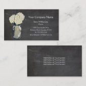 黒板メイソンジャー&アジサイ 名刺 (正面/裏面)