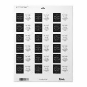 黒板メリークリスマスと新年おめでとう ラベル (フルシート)