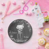 黒板メーソンジャー庭園の結婚式紙プレート ペーパープレート (パーティー)