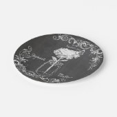 黒板メーソンジャー庭園の結婚式紙プレート ペーパープレート (アングル)