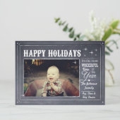 黒板モダンなホリデーカード シーズンカード (スタンド正面)