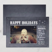 黒板モダンホリデーカード シーズンカード (正面/裏面)