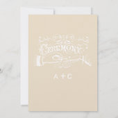 黒板モダンヴィンテージタイポグラフィ招待状 招待状 (裏面)