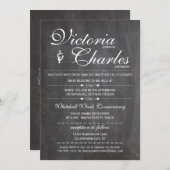 黒板モダンヴィンテージタイポグラフィ招待状 招待状 (正面/裏面)