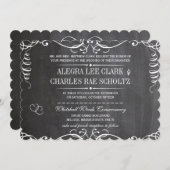 黒板モダンヴィンテージタイポグラフィ招待状 招待状 (正面/裏面)