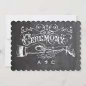 黒板モダンヴィンテージタイポグラフィ招待状 招待状 (裏面)