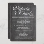 黒板モダンヴィンテージタイポグラフィ招待状 招待状 (正面/裏面)