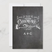 黒板モダンヴィンテージタイポグラフィ招待状 招待状 (裏面)