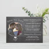 黒板モダンヴィンテージタイポグラフィ 招待状 (スタンド正面)