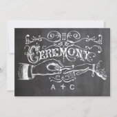 黒板モダンヴィンテージビクトリアンタイポグラフィ 招待状 (裏面)