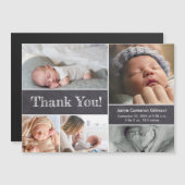 黒板モダン写真ベビーシャワーありがとう (正面/裏面)