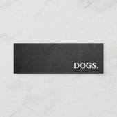 黒板モダン犬。ロイヤリティパンチカード スキニー名刺 (正面)