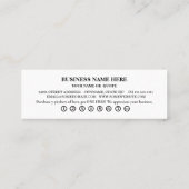 黒板モダン犬。ロイヤリティパンチカード スキニー名刺 (裏面)