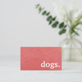 黒板モダン犬。ロイヤリティパンチカード 名刺 (スタンド正面)