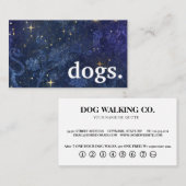 黒板モダン犬。ロイヤリティパンチカード 名刺 (正面/裏面)